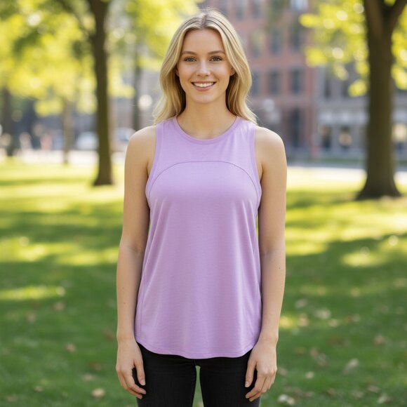 400 WOMEN'S LAVENDER ACTIVE WEAR TANK - Picture 1 of 1